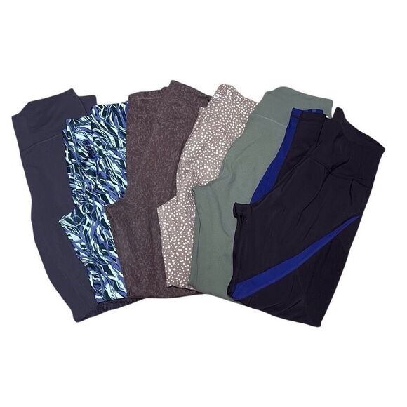 Leggings Bundle of 6 Womens Large High Waist Adidas Under Armour Fabletics - Picture 1 of 15